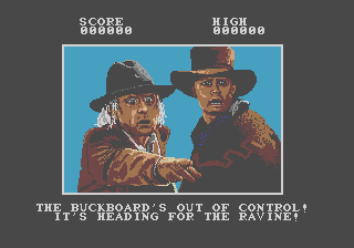 Back to the Future Part III back cover for Sega Mega Drive